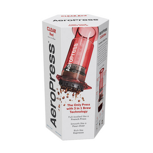 AeroPress Rojo - Coffee Maker Cafetera Portátil CLEAR