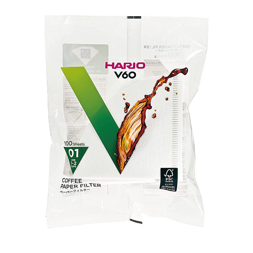 Filtros x 100, blanco 1-2 tazas v60 y Origami