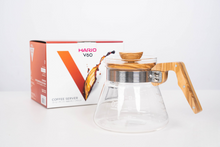 Cargar imagen en el visor de la galería, Jarra servidora para café de 600ml - Olive Wood HARIO