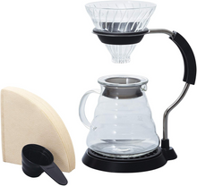 Cargar imagen en el visor de la galería, Kit de V60 1-4 tazas Stand Glass - Dripper Set HARIO