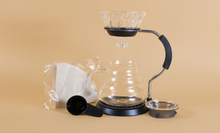 Cargar imagen en el visor de la galería, Kit de V60 1-4 tazas Stand Glass - Dripper Set HARIO