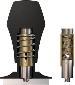Tamper a presion 58mm - Acero inox Negro con base