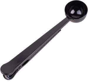 Clip multiusos con cuchara medidora para café - acero inoxidable