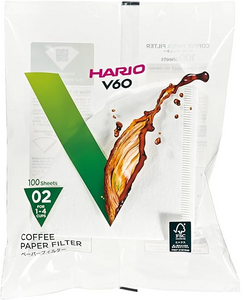 Filtros x 100 blanco 1-4 tazas V60 Hario