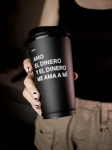 Mug negro - AMO EL DINERO Y EL DINERO ME AMA A MI