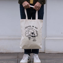 Cargar imagen en el visor de la galería, Tote Bag Coffee or Die - Drill y Yute grueso