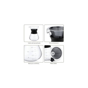 Cafetera por goteo con filtro de acero inox 400ml