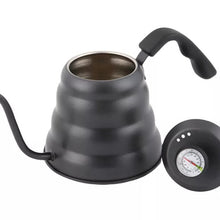 Cargar imagen en el visor de la galería, Tetera cuello de Cisne con Termómetro 1L - Negro acero inox