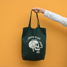 Cargar imagen en el visor de la galería, Tote Bag Coffee or Die - Drill y Yute grueso