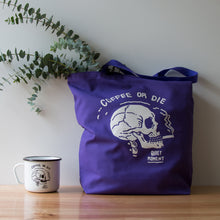 Cargar imagen en el visor de la galería, Tote Bag Coffee or Die - Drill y Yute grueso