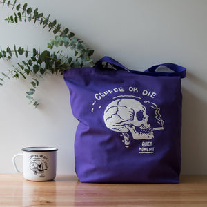 Tote Bag Coffee or Die - Drill y Yute grueso