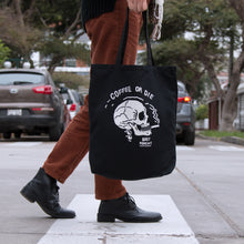 Cargar imagen en el visor de la galería, Tote Bag Coffee or Die - Drill y Yute grueso