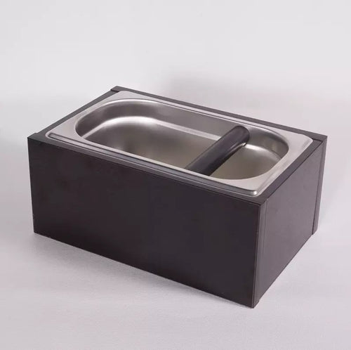 Knock Box cuadrado acero inox - Tachito para café