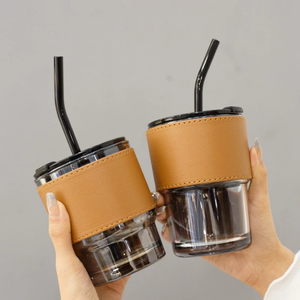 Thermo Glass - Mug translucido térmico para llevar café.