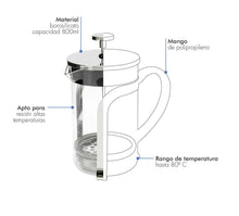 Cargar imagen en el visor de la galería, Cafetera Prensa Francesa de Embolo Acero inox - French press