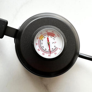 Tetera cuello de Cisne con Termómetro 1L - Negro acero inox