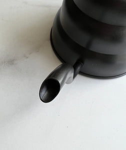 Tetera cuello de Cisne con Termómetro 1L - Negro acero inox