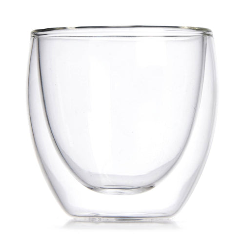 Taza pequeña doble vidrio café